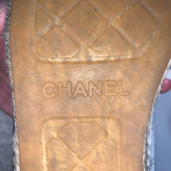 CHANEL size 37 Two-tone leather lace up ESPADRILLE - Picture 8 of 12